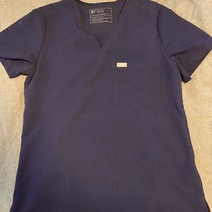 Navy blue Fig scrub set. Gently used. Small top. Small petite jogger bottoms.